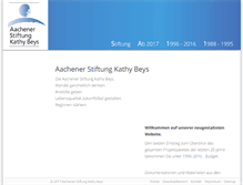 Tablet Screenshot of aachener-stiftung.de